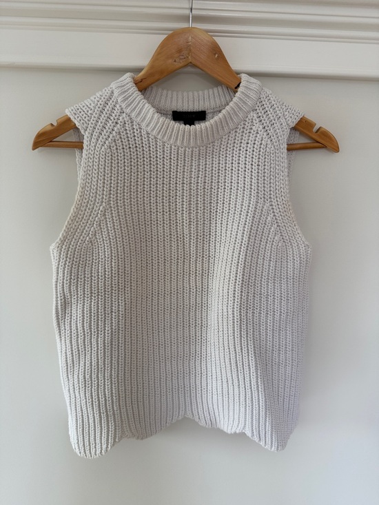 J. Crew Sweaters - J. Crew Ivory Ribbed Sleeveless Crewneck Sweater Vest